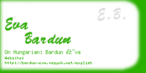eva bardun business card